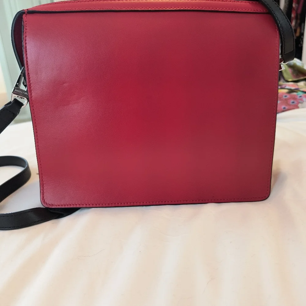 Zadig & Voltaire ❤️‍🔥 Red Calf Leather Crossbody Bag - Picture 10 of 16